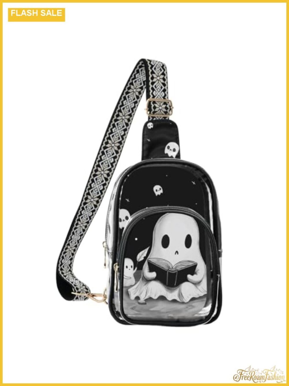 Clear Crossbody Sling Bag Polyester PVC Transparent Chest Bag